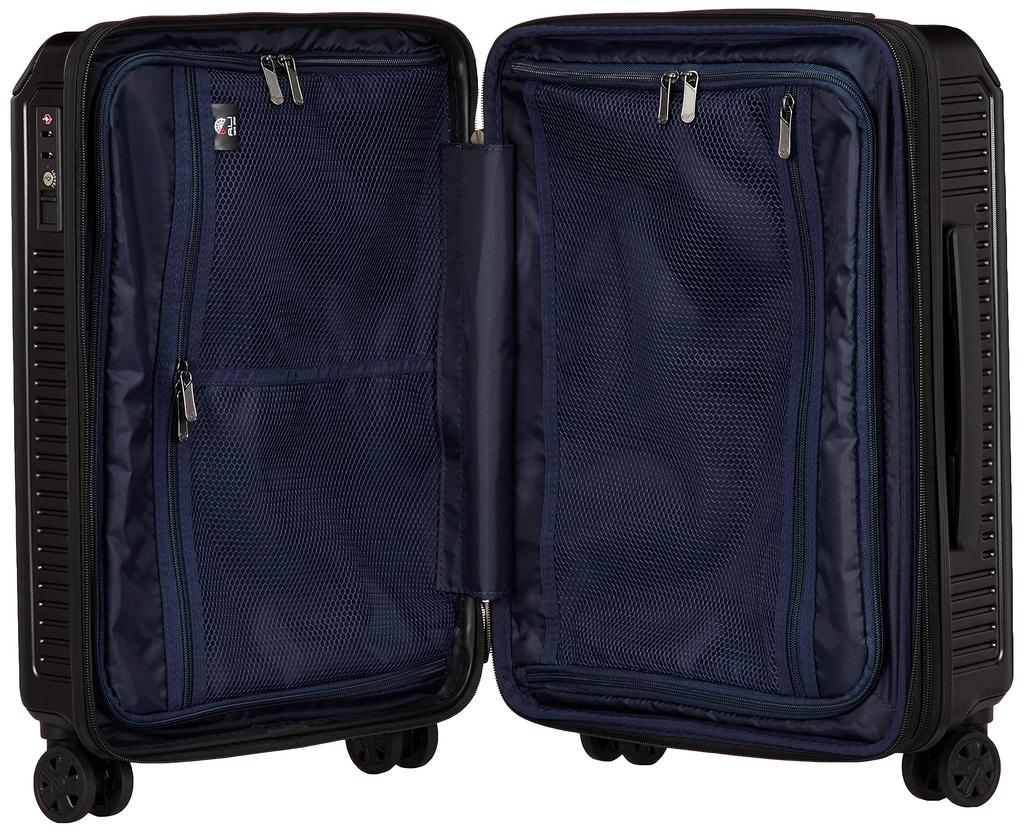 Antibacterial Expandable Size Black A.L.I. Carry-On Gale, 52.5 Cm, 2.9 Kg,