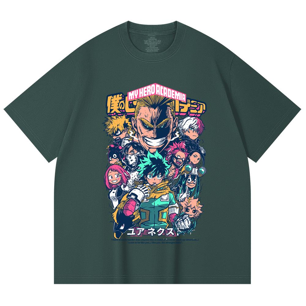 230 Gsm 100% Cotton My Hero Academia V6 Print Unisex Heavy Cotton T Shirt