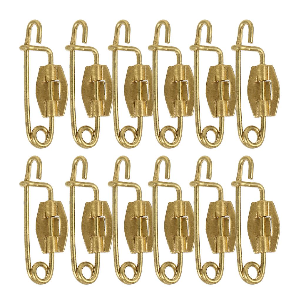 50Pcs P-Shaped Safety Pins Metal Badge Base Pins for Crafting Lapel Brooches DIY Sewing Reliable Rust-Resistant Secure Clasp
