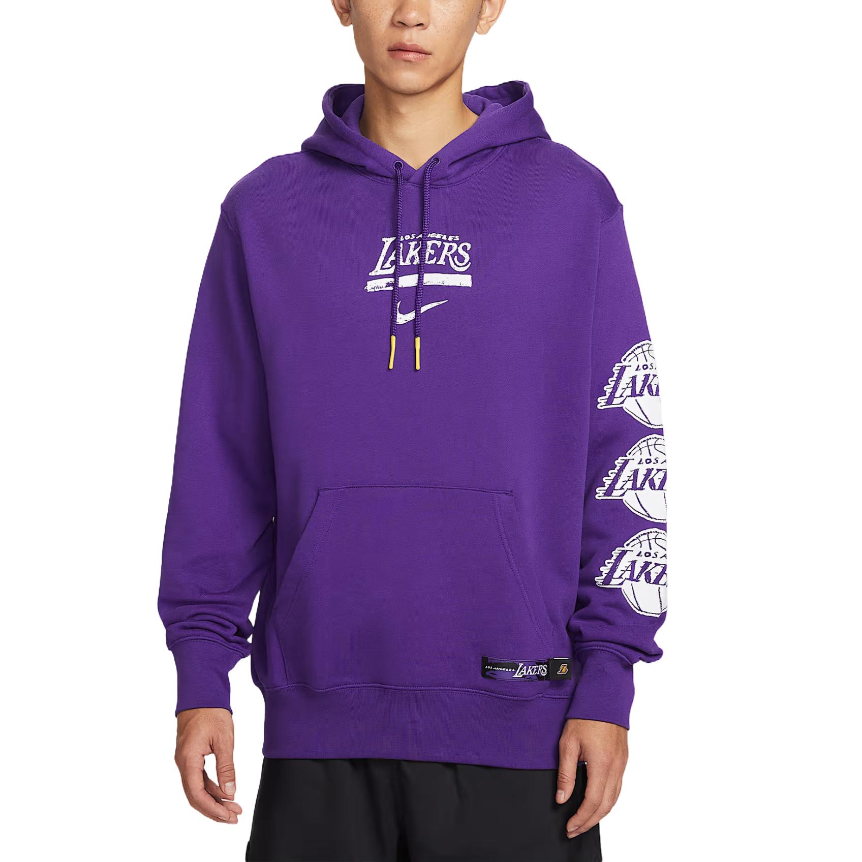 Nike Худи Courtside NBA Los Angeles Lakers с однотонной надписью, мужское худи IB2303-504 S