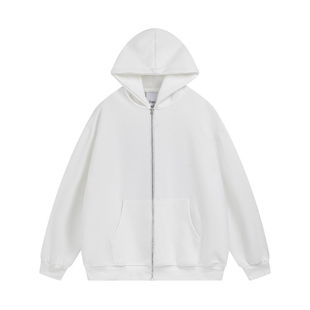 Unisex Retro Fleece-Lined Oversized Hoodie: Casual & Versatile for Autumn/Winter