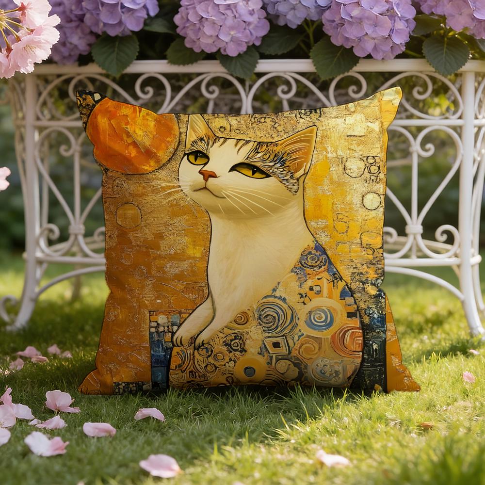 G-Gustav K-Klimt Oil P-Painting Cushion Cover Home & Car Dual-Scene Pillow Cover: Reversible for Premium Comfort