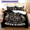 Mythology Valhalla 3pcs Bedding Set Duvet Cover Closure Includes 1 Duvet Cover & 2 Pillowcases for All Seasons Bedroom Home Dorm Decor