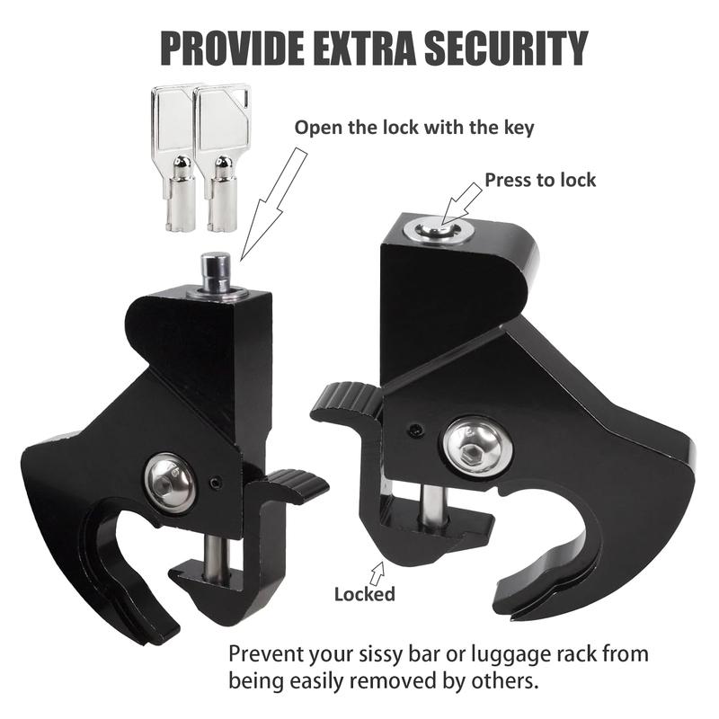 Quick Release Rotary Lock Kit Motor Parts Detachable Mounting Kit Rear Backrest Sissy Bar For Harley Touring Softail Sportster