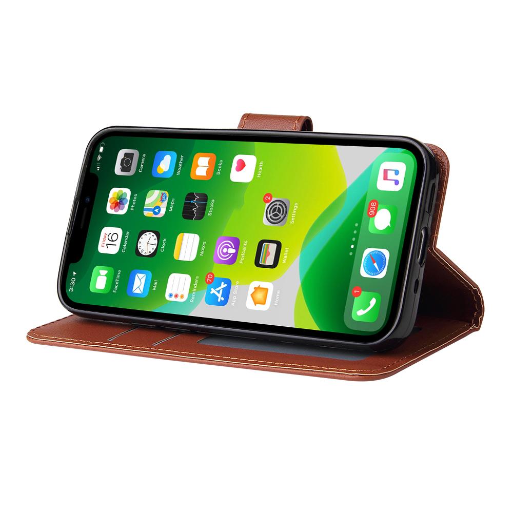 Für iPhone 13 mini Hülle PU Leder Handyhülle mit Kartenfächern Brieftasche