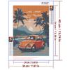 5d DIY Diamond Painting Cross Stitch Car Coconut Tree Scenery Diamond Embroidery Mosaic Full Round Drill Home Decor