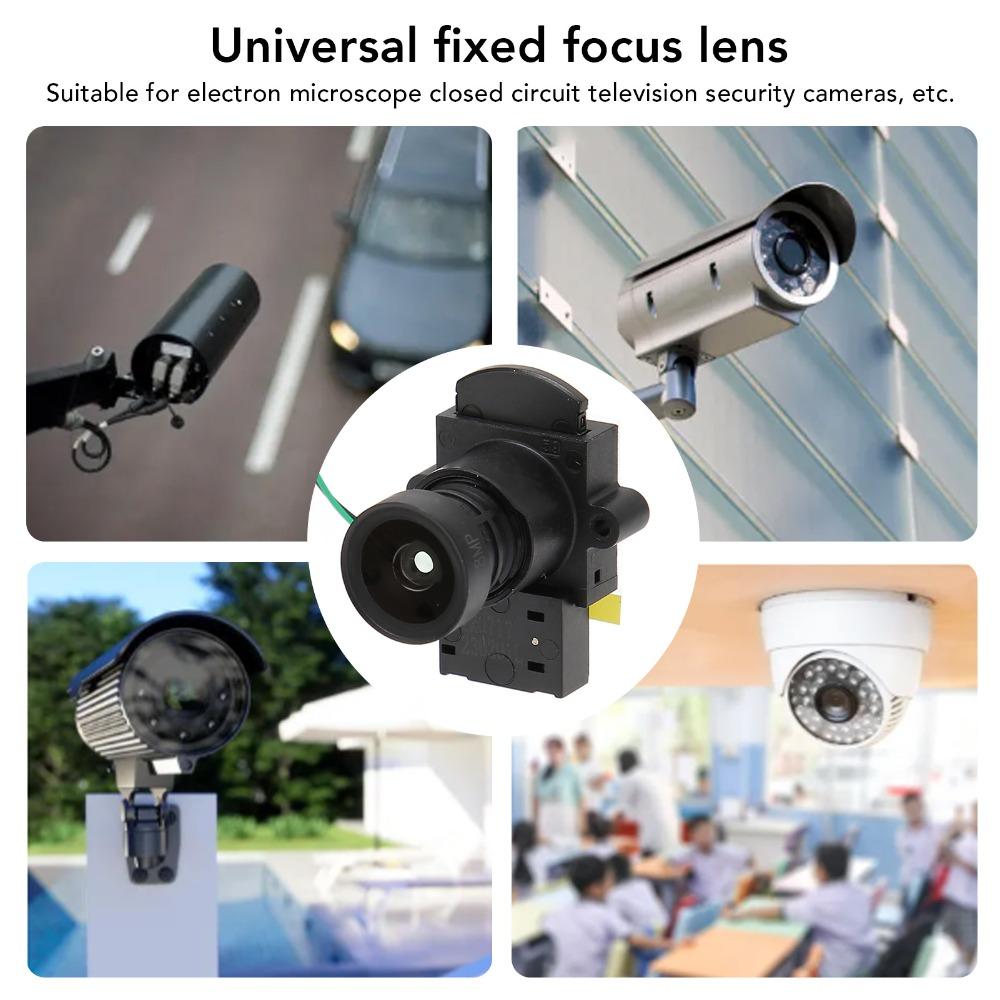 Full Color CCTV Camera Lens Warm Light Fixed Focus Lens Universal Wide Angle Lens Security Cameras