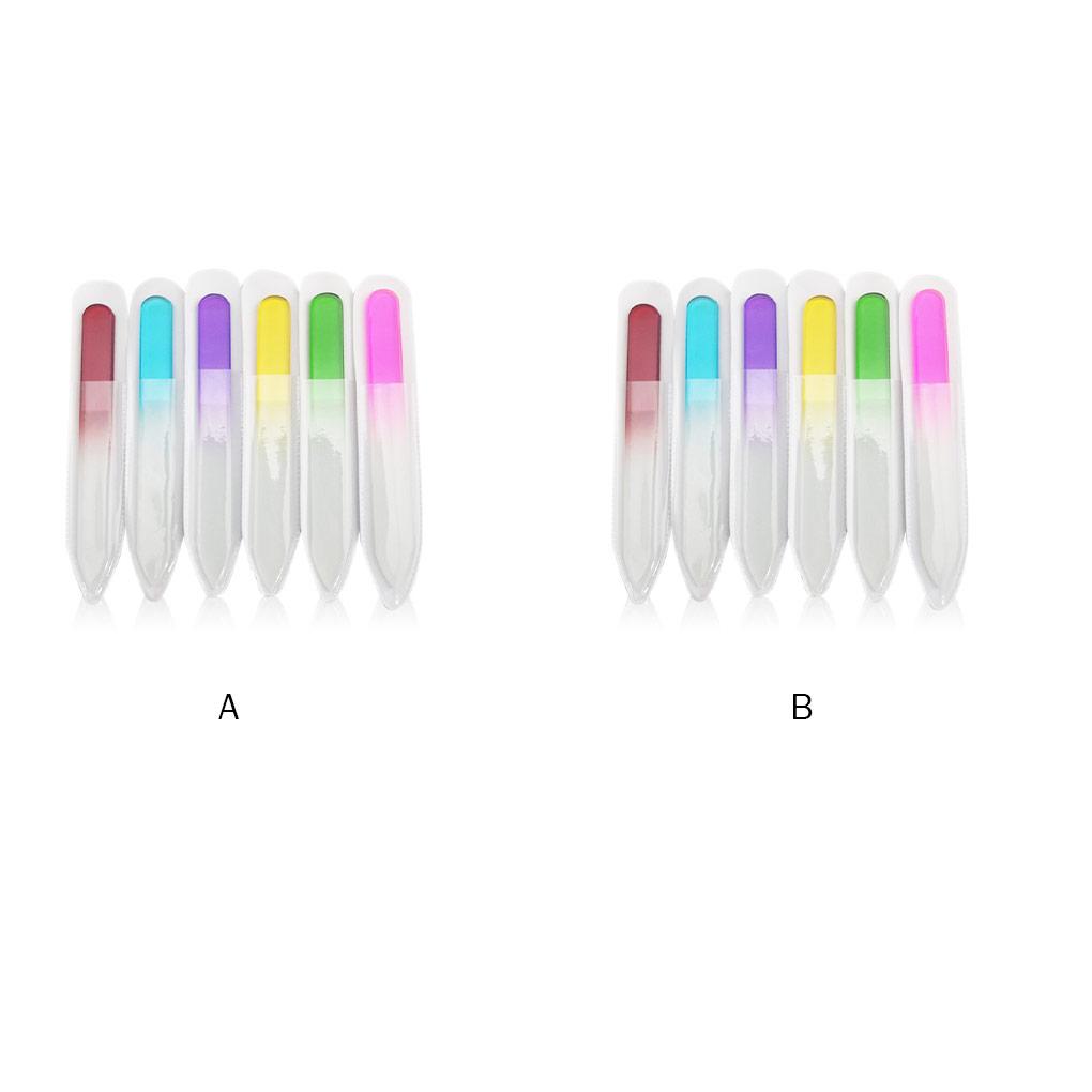 6PCS/Set Nail File Frosted Wear-resistant Flexible Washable DIY Handicrafts Glass Nail Art Manicure Tools Women