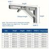 2pcs Heavy Duty Folding Shelf Bracket - Stainless Steel Tripod Bracket , Space Saving Wall Mount, 550 lb Load Capacity