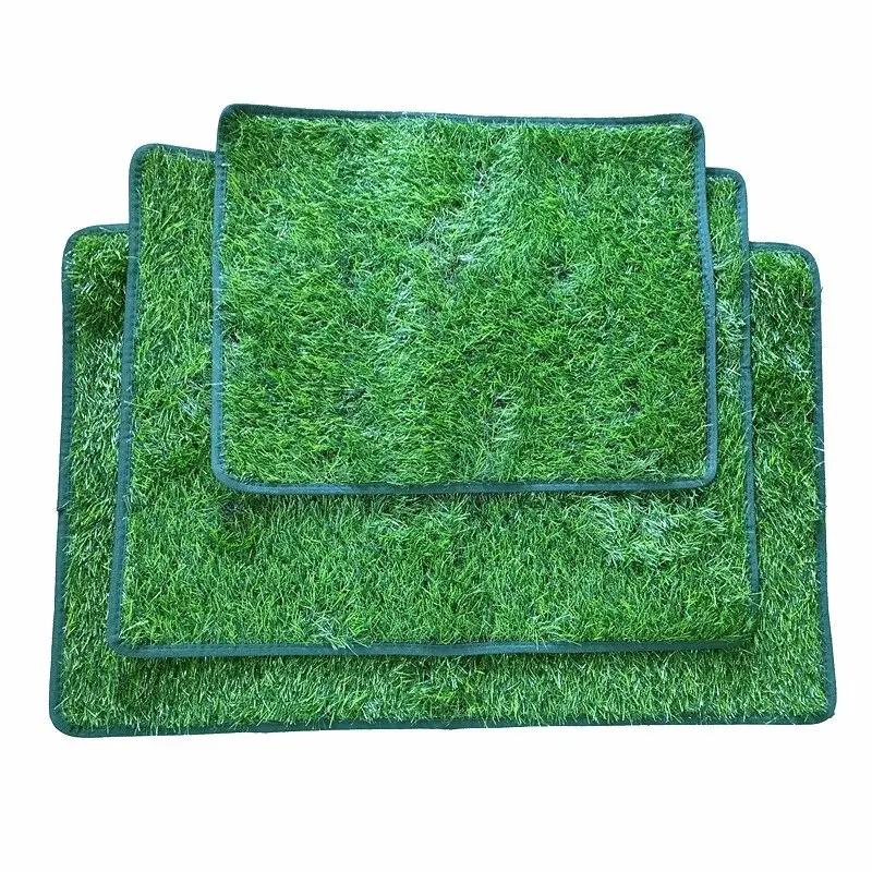 1pc Pet Lawn Mat Artificial Grass Mat Dog Grass Mat Dog Urine Grass Mat Washable and Reusable Dog Litter Mat Pet Products S(46x36CM) зелёный
