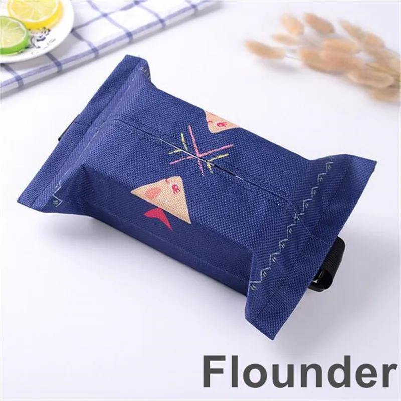 Cartoon Car Tissue Box Cover Auto Seat Back Hanging Storage Holder Tissue Box Container Car Visor Towel Napkin Papers Bag Holder