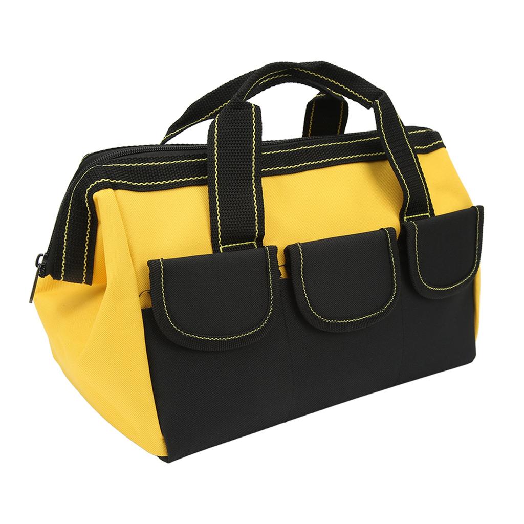 16-Zoll-Werkzeug-Aufbewahrungstasche mit breiter Öffnung, strapazierfähig, wasserdicht, tragbar, Handwerkzeug-Tragetasche, Gelb