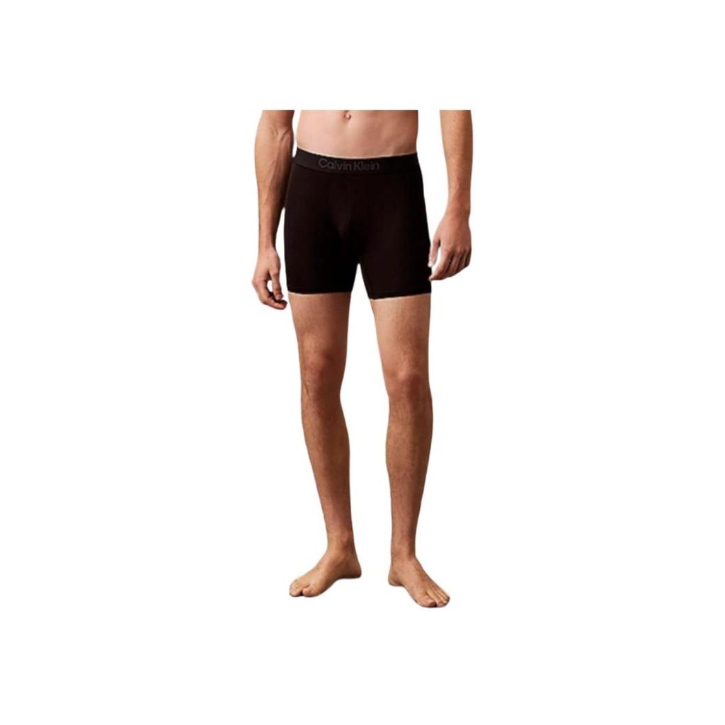 Calvin Klein Soft And Comfortable Letter Mid-Rise Boxer Briefs Men Underwear Black LV00NB4193-UB1