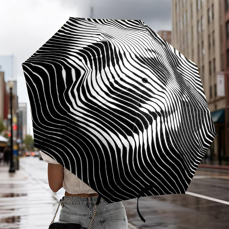 Abstract Clown Pattern Umbrella 8-Frame for Travel, Camping, Casual Lightweight Portable Umbrella, Essential for Every Family Holidays Birthday Gift
