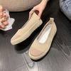 Fashion 2025 Summer New Fashion Casual Flat Shoes Breathable Shallow Knitted Slip-on Round Head Women's Casual Shoes
