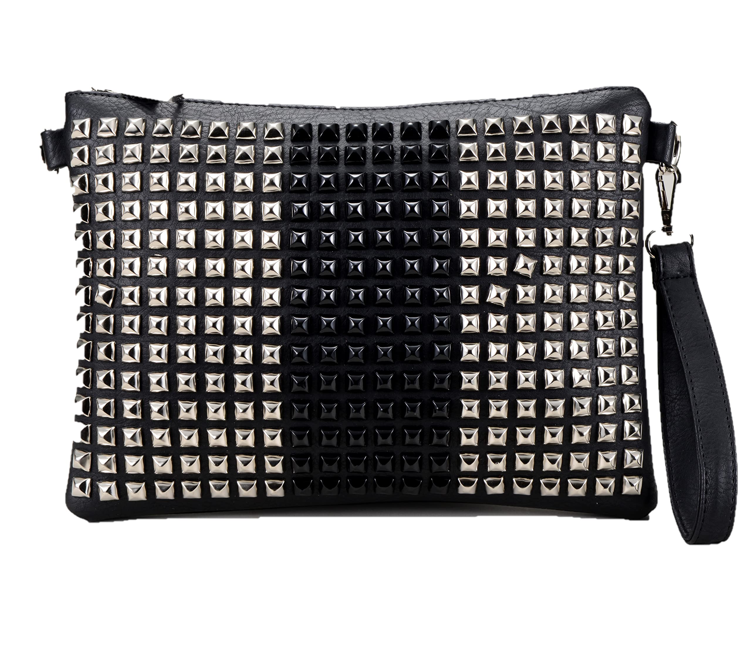 

[BLACK JACKALL CROWN] Studded Clutch Bag, 2-Way Design, TH0214