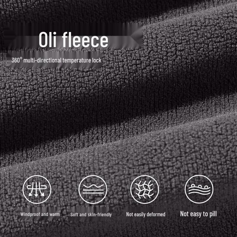 JEEP SPIRIT Men's Winter Thickened Stand-up Collar Fleece Jacket