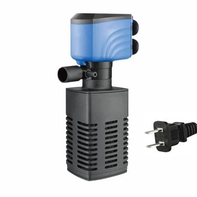 3 In 1 Aquarium Filter Pump Silent Operation Energy Efficient Submersible Filter with Suction Cup Plastic
