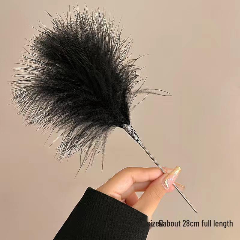 Elegantiškas fėjos plunksnos plaukų segtukas: Modernus universalus moteriškas kuodas