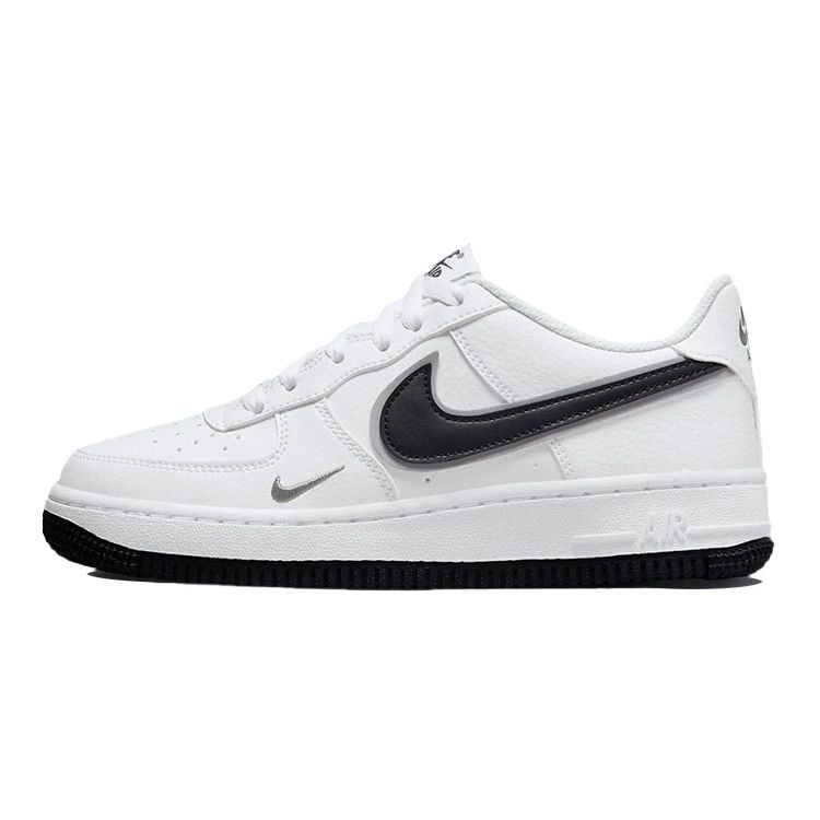 Nike Air Force 1 Leather Comfortable Casual Versatile Low-Top Kids Sneakers Kids Sneakers White Black DX9269-100