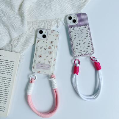 Portacarte con motivo floreale di mela per 15/14/13/12/11/PRO/PROMAX/XSMAX/XR/XS/X