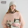 Teenie Weenie Damen Intarsien Strickpullover mit Bär