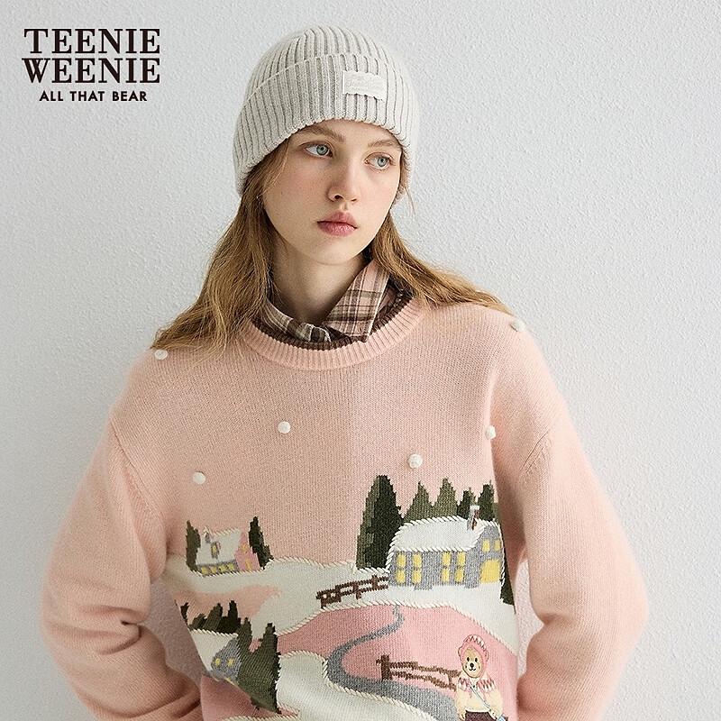 Teenie Weenie Women's Bear Intarsia Knit Sweater