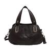 Solid Color PU Zipper Large Capacity Tote Bag Commute Concise Retro Shoulder Bags 2026 Hot Sale Casual Versatile Bags for Women