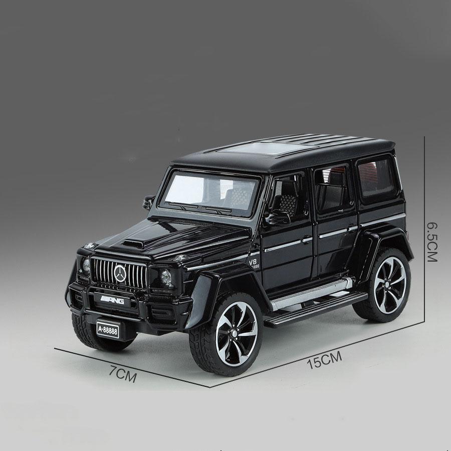 

1:32 G63 Simulation Model Toy Cars Alloy Diecast Off-road Vehicles 6 Doors Opened Sound Light Pull Back Vehicle Toys Kids Gifts чорний