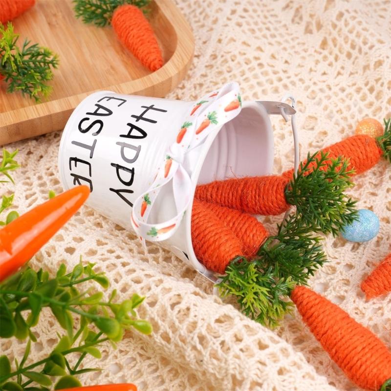 Pack of 1 DIY Flexible Easter Eggs and Carrot Decoration Set with Sponge Filling for Individualized Home Party Decors