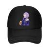 Night Anime Girl Drink Portrait Mesh Baseball Cap Polyester Forward Observations Hat Adjustable Golf Hat Summer