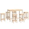 VidaXL Bar Set 7 Pcs Bistro Furniture Set Dining Room Kitchen Pub Furniture Indoor Wood 3124707