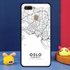 London Country Sketch City Map Case For Oppo A16 A76 A96 A58 A78 A98 A5 A9 A91 A15 A17 A77 A52 A72 A74 A94 A54S A57S Cover