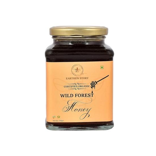 Earthen Story Certified Organic Wild Forest Honey 500 g | NMR Tested & Lab Tested for 290+ Pesticides | Certified Organic (NPOP) 500GM