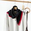 Mary Herringbone cashew silk scarf, color-blocking square scarf, literary vintage small scarf, decorative scarf, breathable scarf