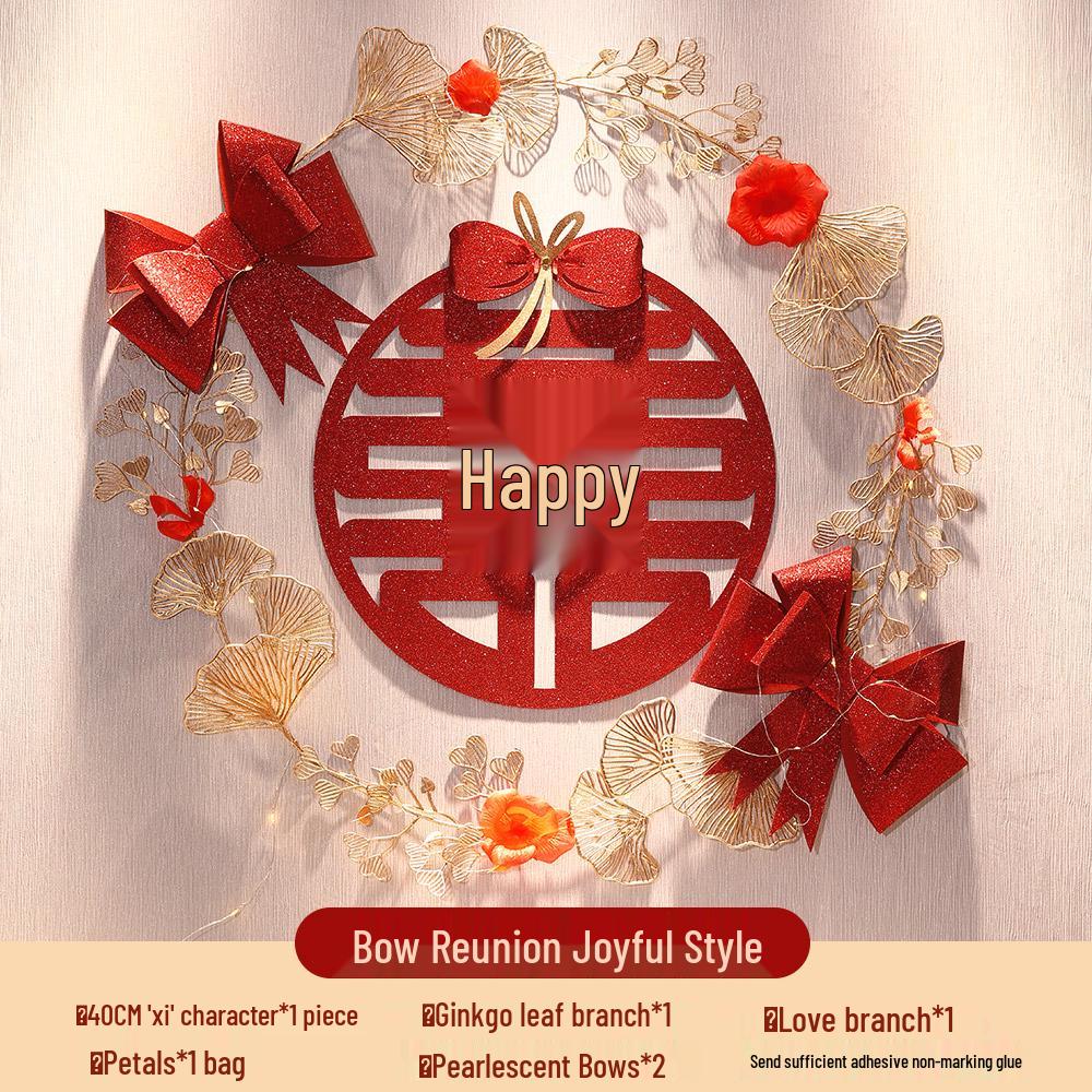 Креативный свадебный набор наклеек «Двойное счастье» для украшения спальни невесты и гостиной Creative Double Happiness Decoration