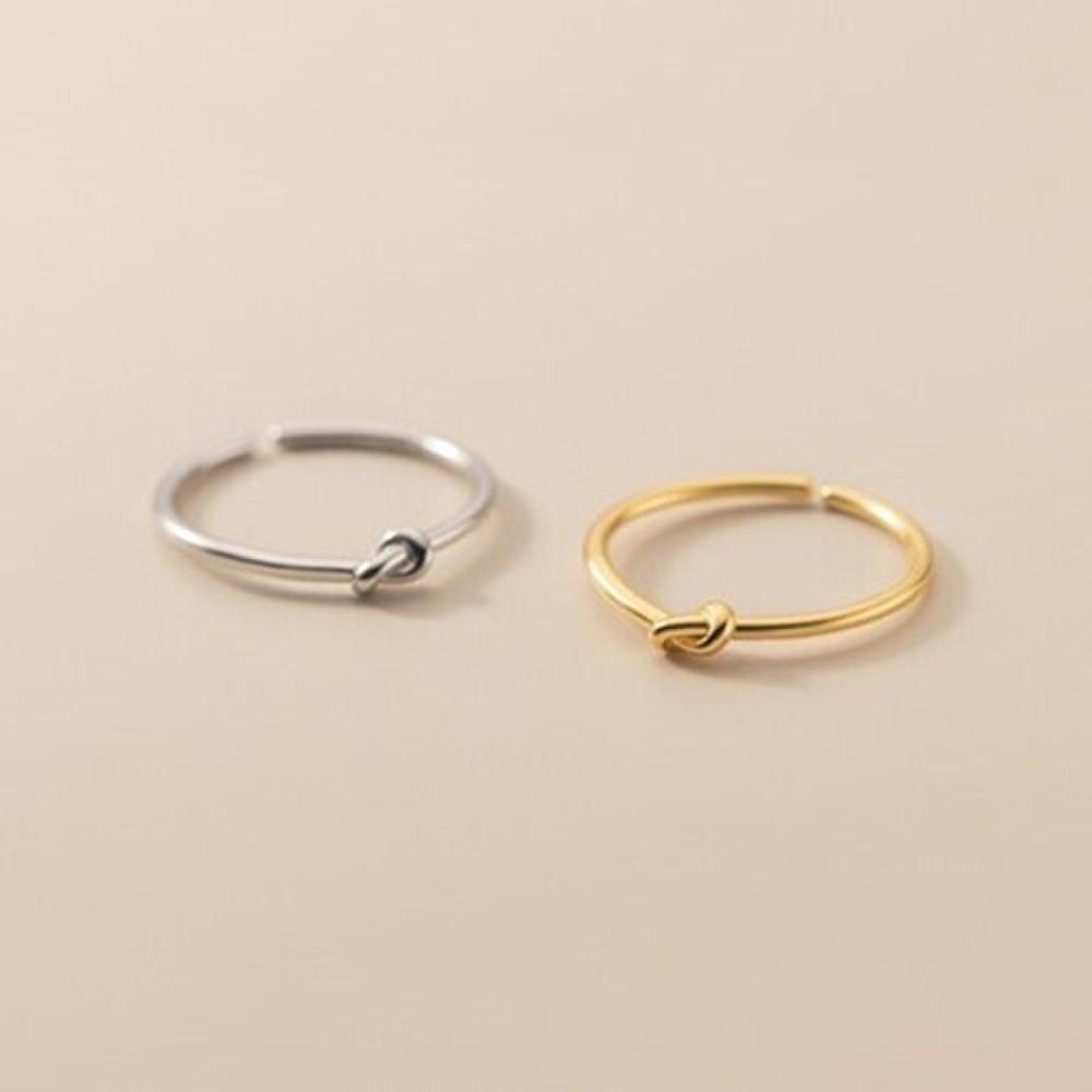 Clean and Simple Twist Open Silver 925 Ring R043 Size 11~17