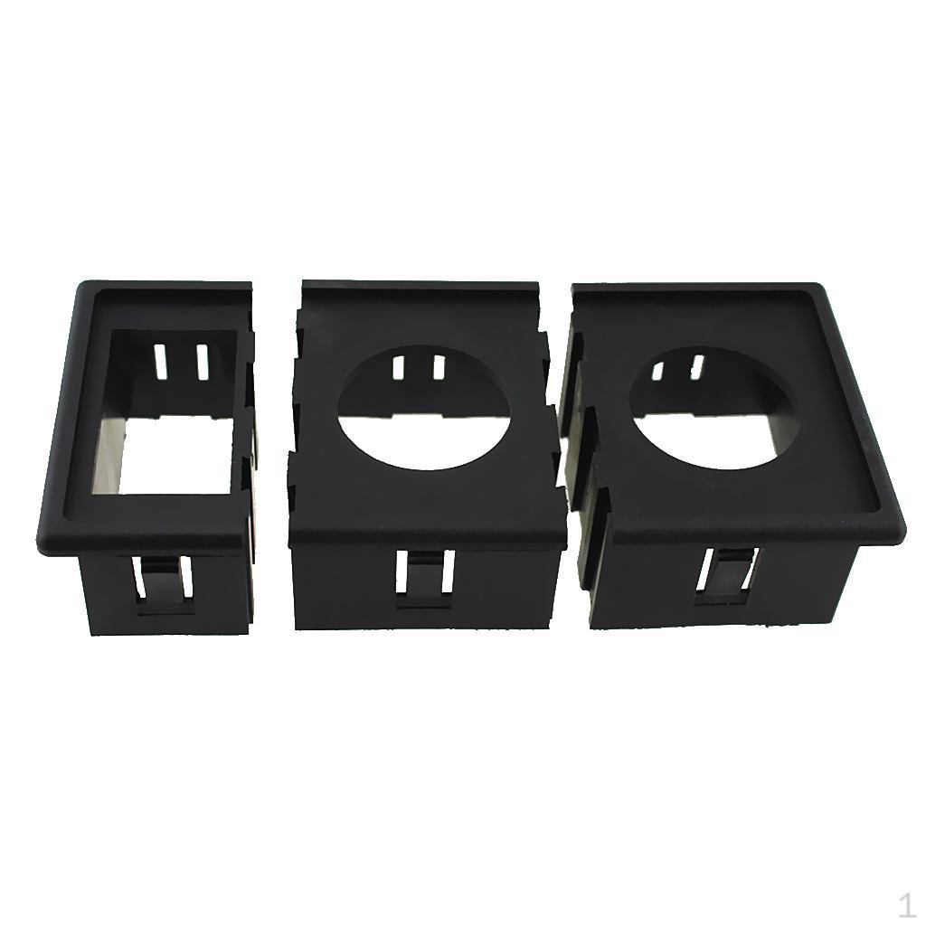 Replacement Car Marine 1 Toggle Switch Panel with 2 Socket Hole Holder Kit