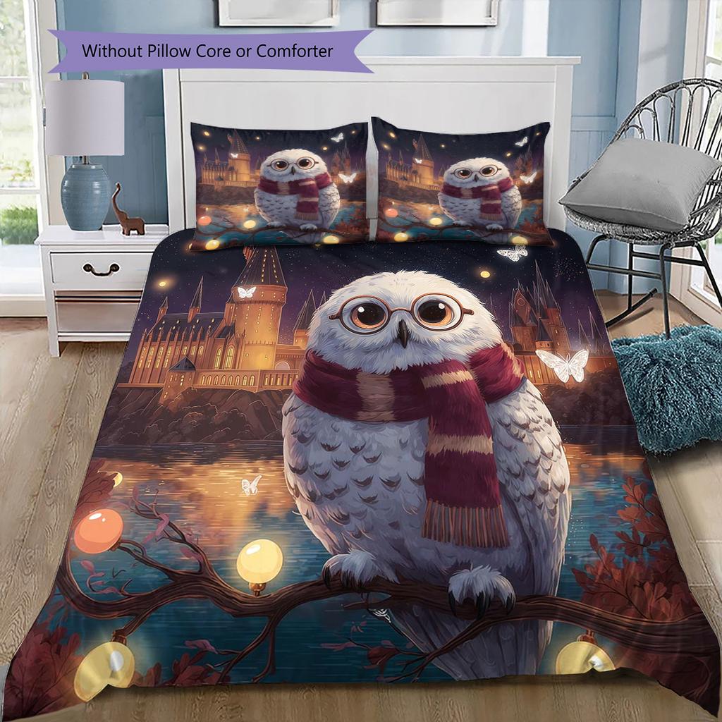 Set Copripiumino Trapuntato con Fantasia Cartone Animato Federa Decorazione per la Casa Regalo di Compleanno (1 * copripiumino + 2 * federa, senza nucleo)
