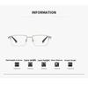 Men'S Fashion High-Definition Anti-Blue Light Presbyopia Glasses Neutral Fashion Business Half Frame Glasses For Farsightedness