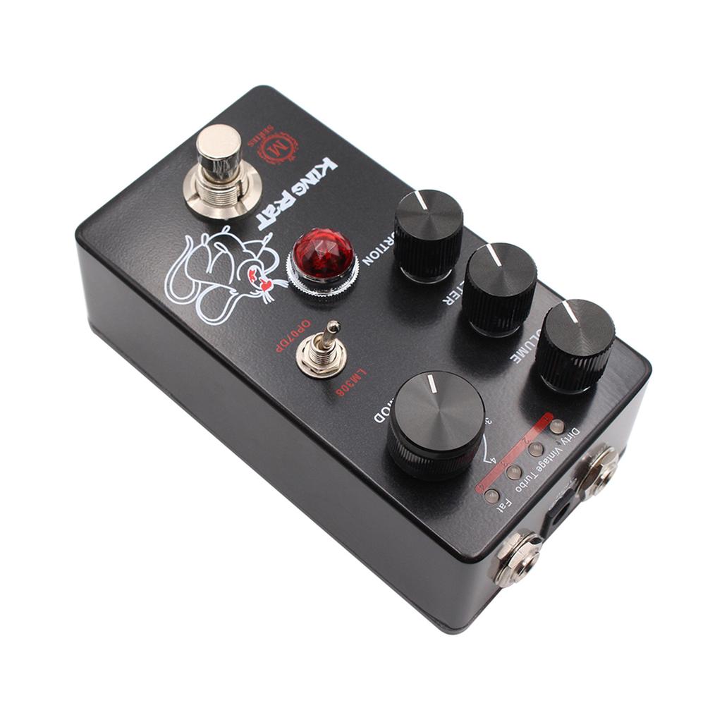 MOSKYAudio Fuzz Distortion Guitar Effect Pedal 4 Mode Switch & Volume Filter Distortion Controls Compact Portable