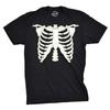 Men's Glowing Skeleton Rib Cage T-Shirt, Halloween Costume