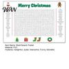 Christmas Party Game Giant Thanksgiving/Christmas Word Search Poster 36 X 22 Inch Fun Thanksgiving Activity Puzzle Wall PVC Reusable Holiday