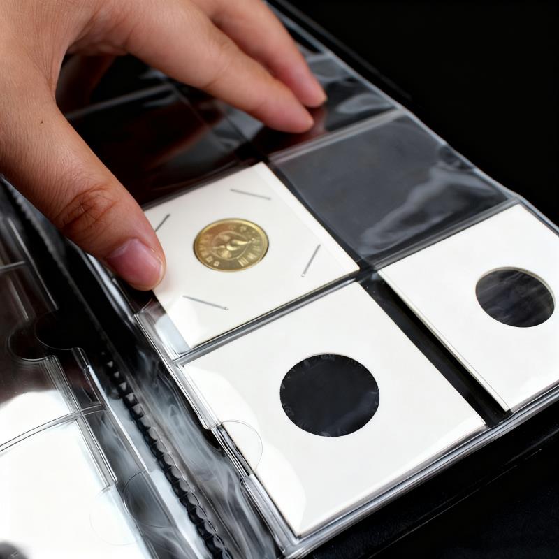 High Quality Put 60Pieces/Coins Album For Fit Cardboard Coin Holders Professional Coin Collection Book Bitcoin Collection