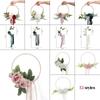 Bridesmaid Hoop Bouquet Artificial Flower Wreath Wedding Ceremony Door Decor New Bridesmaids Rosette Holiday Blessings