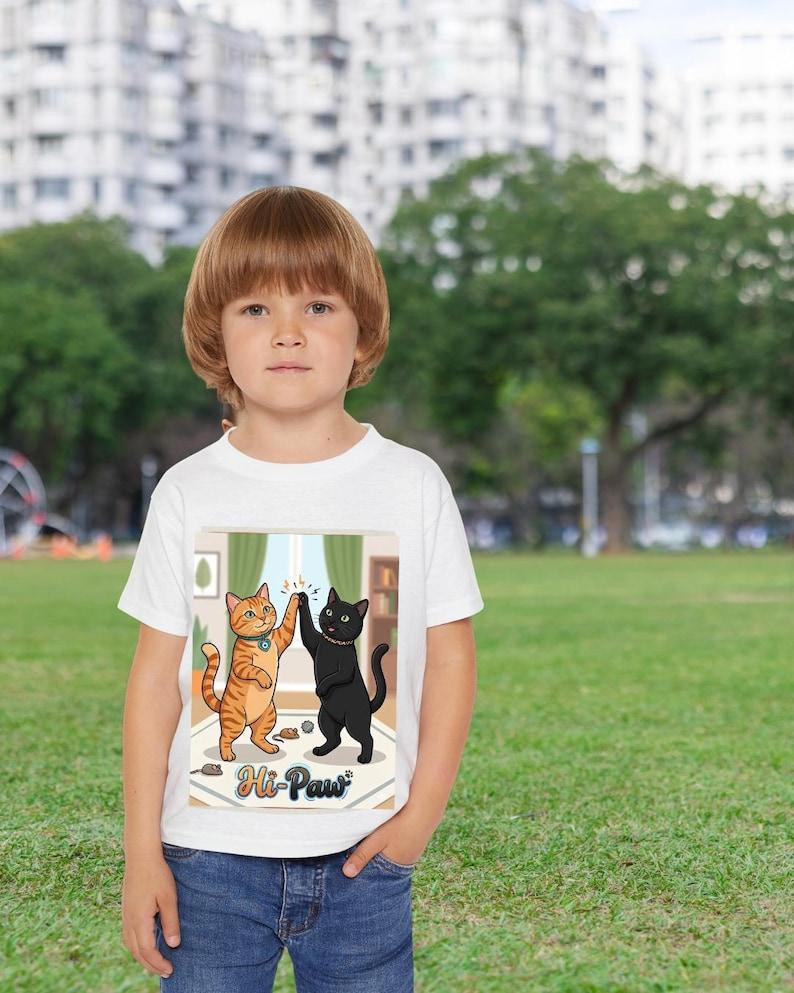 High Five Cats Toddler Tee | Dancing Cat Illustration 150