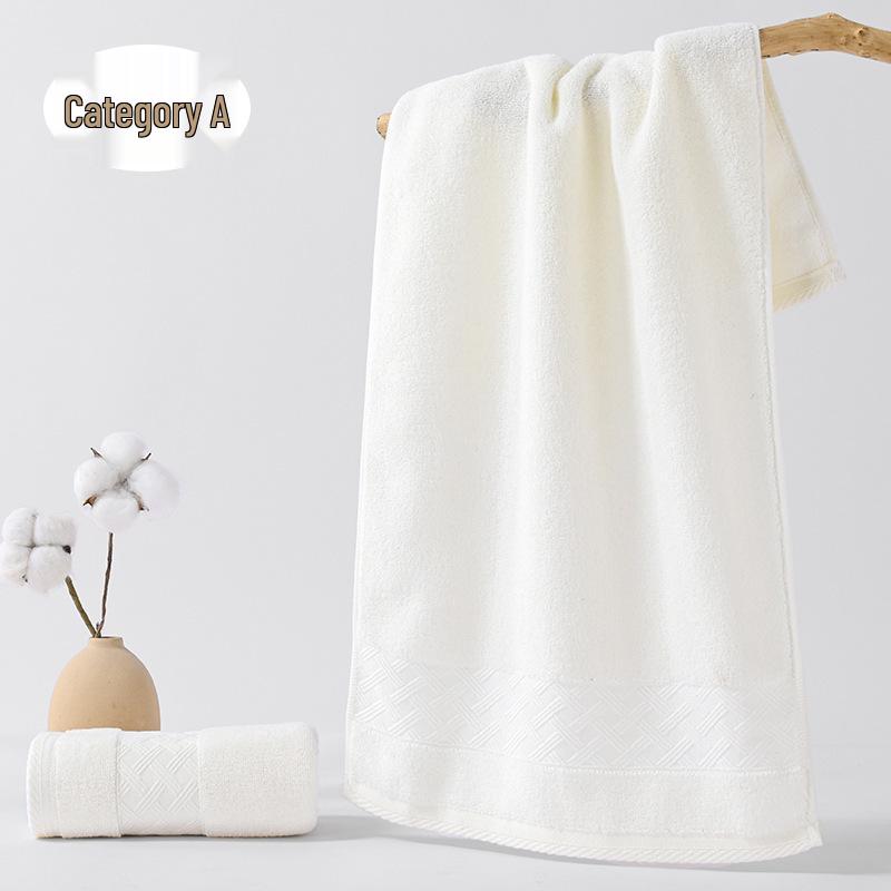 Thick Pure Cotton Bath Towel, A-Class, 32-Strand, Absorbent, for Home & Face Wash