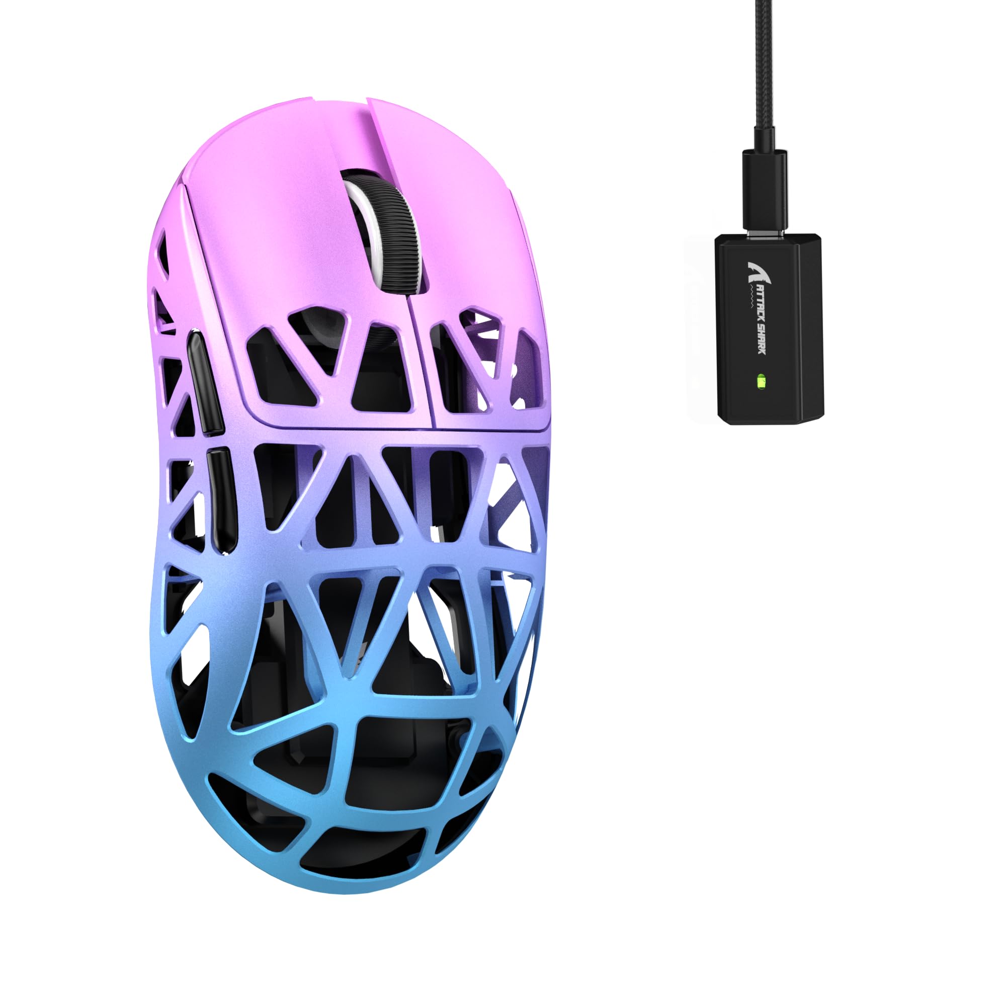

MAMBASNAKE×ATTACK SHARK R2 Magnesium Alloy Mouse Gaming Mouse 8k Mouse PixArt PAW3950 Optical Sensor 47g Ultra Light 3 Mode Connection Bluetooth2.4G
