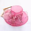 Beach Hat Floral Design Sun Protection Adjustable Organza Thin Elegant Sun Cap Fashion Accessories