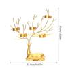 F26C Elk Candlesticks Iron Deer Candle Holder Christmas Decors Metal Wedding Candelabra for Table Centerpieces Desktops